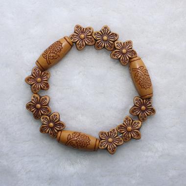 14mm big Beads Natural Beaded Bracelets (AJ048)