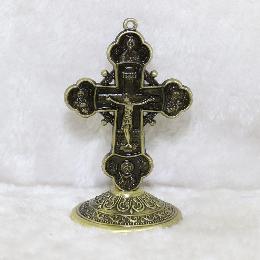 8.6cm religious Juses metal standing crucifix (CA097)
